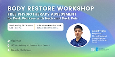 Body Restore Workshop: Free Physiotherapy Assessment
