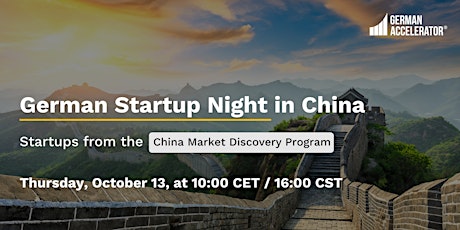 Hauptbild für German Startup Night in China