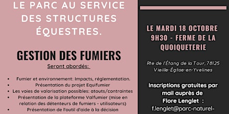 Formation "Gestion des fumiers" - PNR Haute Vallée de Chevreuse / IFCE