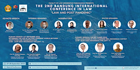 The 2nd Bandung International Conference on Law (BICL) Law and Post-Pandemi
