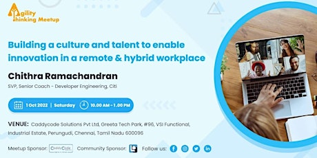 Chennai Meetup: BUILDING A CULTURE AND TALENT INNOVATION