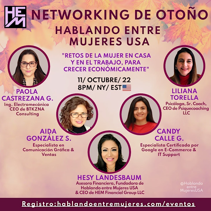 Networking Virtual de Otoño de Hablando entre Mujeres USA image