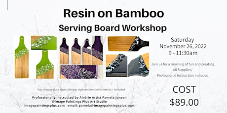 Resin on Bamboo Serving Board Workshop
