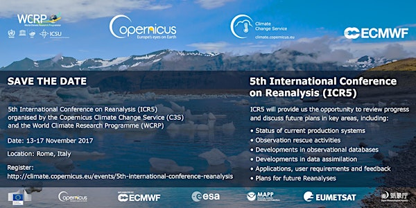 5th International Conference on Reanalysis (ICR5)