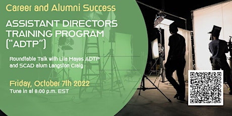 Directors Guild AD Training Program, Virtual Info Session for SCAD Alumni