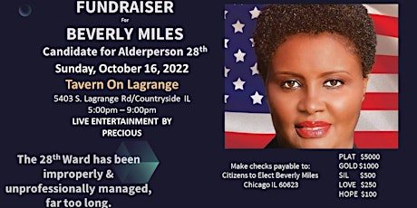 Fundraiser for BEVERLY MILES, Candidate for Alderperson 28th Ward