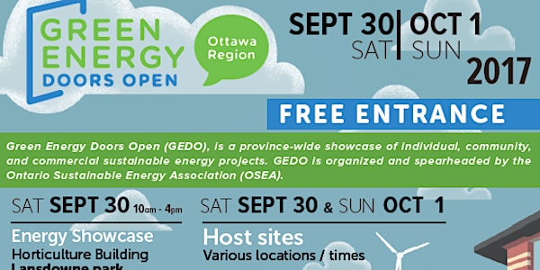 Green Energy Doors Open Ottawa 2017 - Energy Showcase & EV Exhibition!