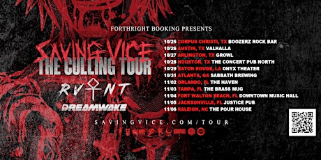 Saving Vice, RVNT and Dreamwake on The Culling Tour at Valhalla