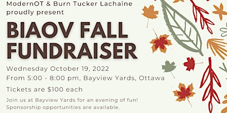 BIAOV 15th Annual Fall Fundraiser