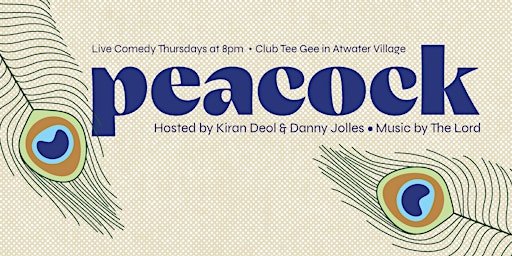 Primaire afbeelding van Peacock: A Comedy Show at Club Tee Gee