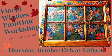 Paint an Autumn Design on a vintage Window Sash primary image