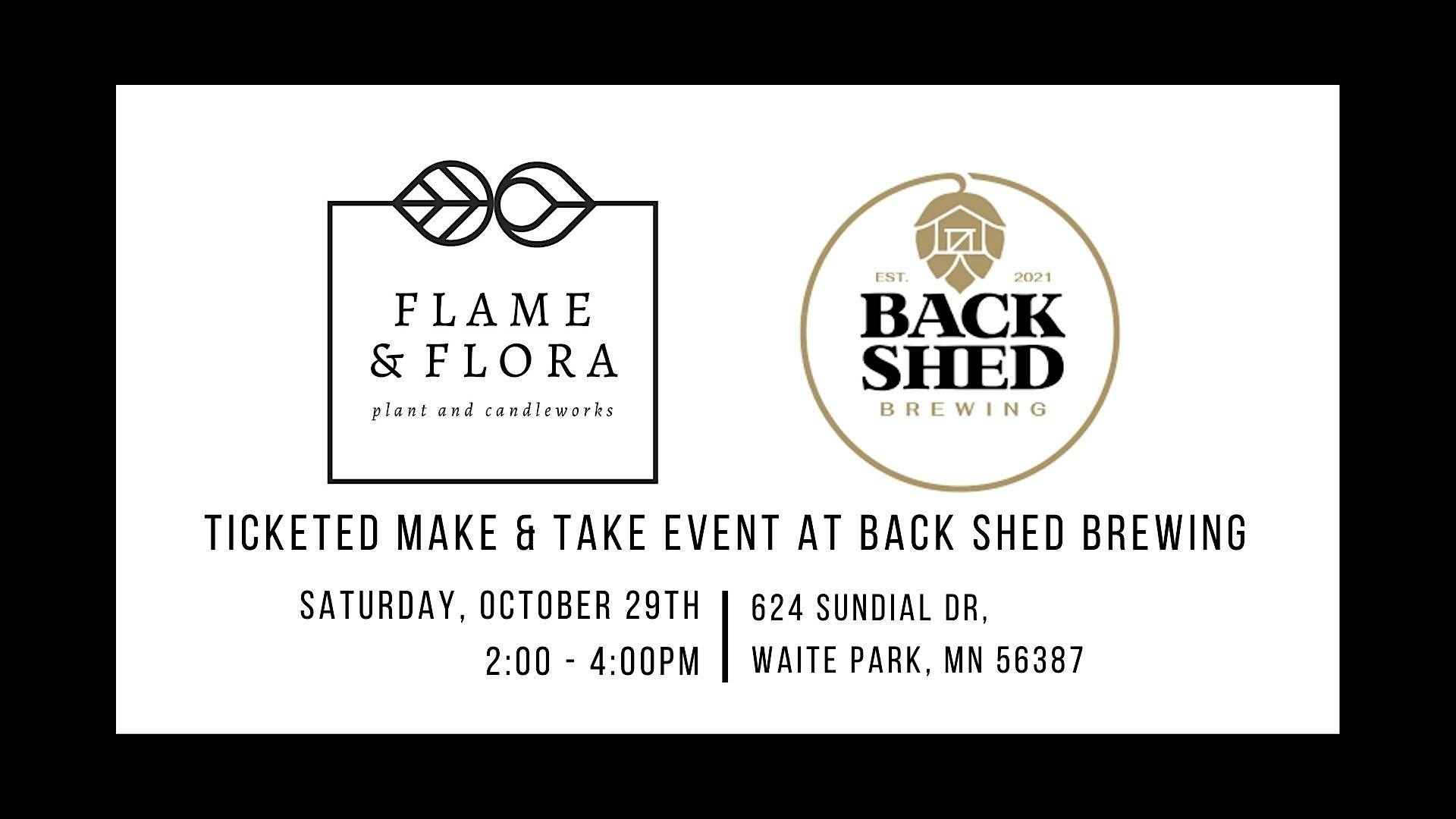 Ticketed Make & Take at Back Shed Brewing