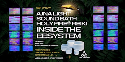 Ajna Light, Sound Bath, Holy Fire Reiki inside the EESystem (The System OC)