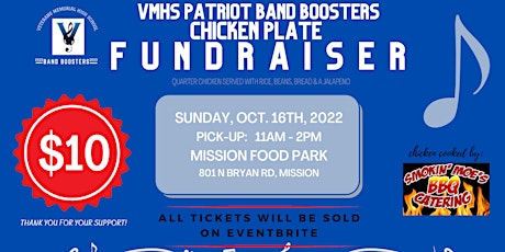 VMHS PATRIOT BAND BOOSTERS CHICKEN PLATE FUNDRAISER