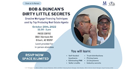 Bob & Duncan's Dirty Little Secrets