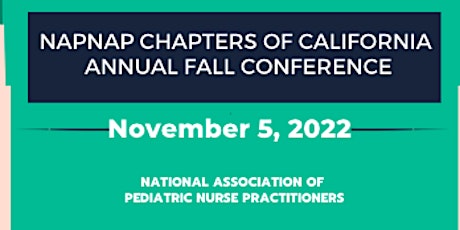 Primaire afbeelding van CA NAPNAP Chapters Fall 2022 Virtual Conference