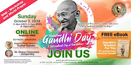 17th Annual Celebration, Mahatma Gandhi Day & Int'l Day of Nonviolence-Oct2
