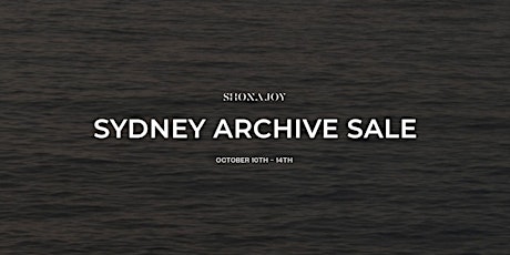 SHONA JOY - Sydney Archive Sale (2022) primary image