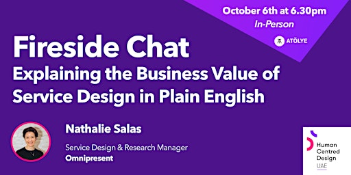 Human Centred Design Meetup: Fireside Chat with Nathalie Salas