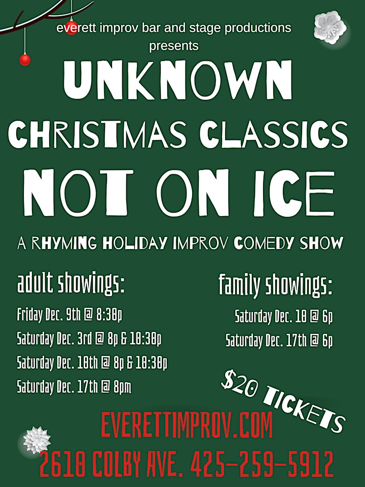 Unknown Christmas Classics Not On Ice: An Improv Comedy Show #eievents image