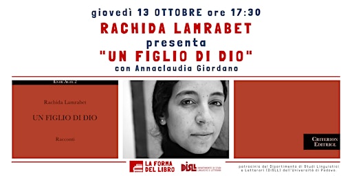 RACHIDA LAMRABET presenta "UN FIGLIO DI DIO"