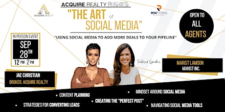 "The Art of Social Media" presented by Acquire Realty primary image
