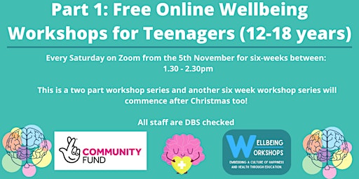Free Online Teenagers Wellbeing Workshops
