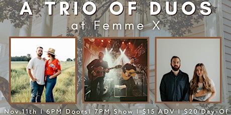 Songwriters in the Round at Femme X: A Trio of Duos