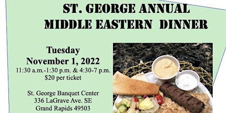 St. George Church Annual Middle Eastern Lunch and Dinner