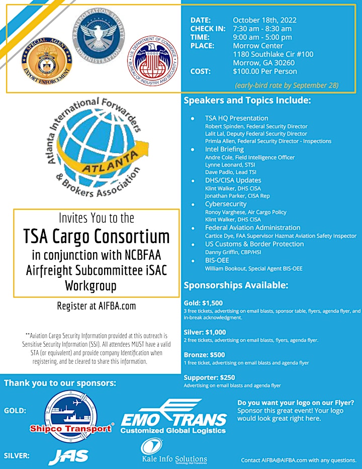 TSA Cargo Consortium image