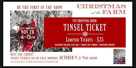 TINSEL TICKET for Christmas at the Farm primary image