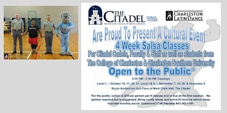 Tuesday 4-Week Salsa(On1) Course at The Citadel! October 2017 primary image