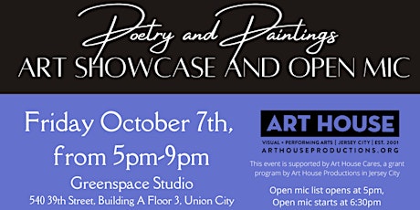 Poetry and Paintings- Open Mic and Music