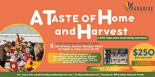 A Taste of Home and Harvest - A 100% Vegan Farm to Table Dinner