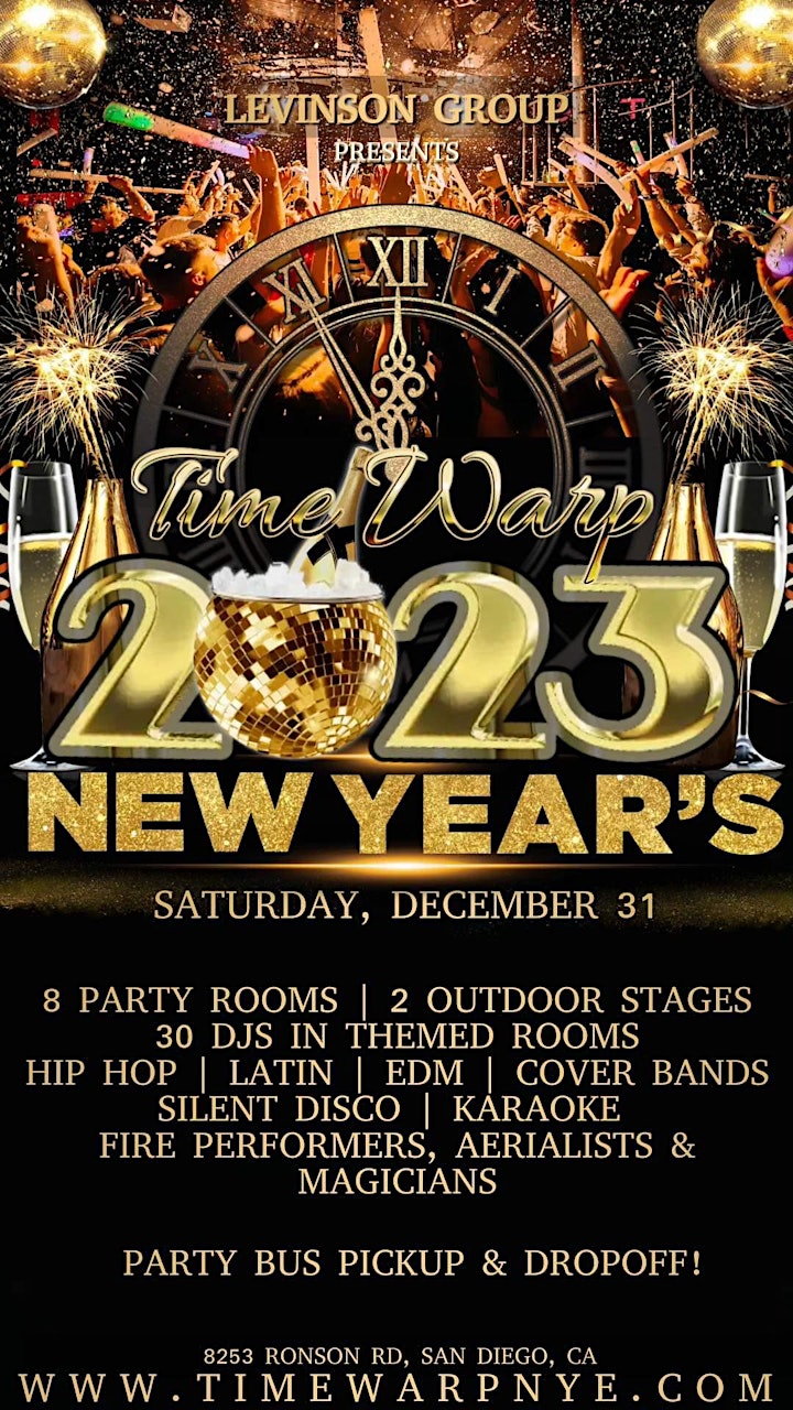 Time Warp New Years Eve Party - San Diego image