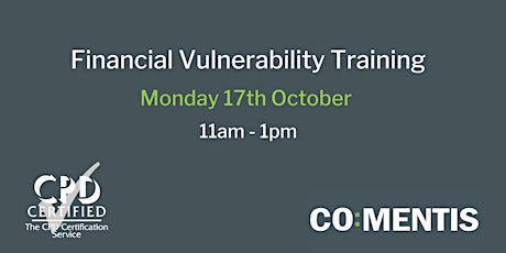 Financial Vulnerability Training  - 17th Oct