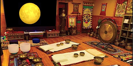 Full Moon Sound Bath + Sound Massage with Bowls on Body + Crystal Reiki