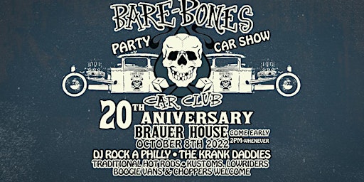 BareBones Car Club 20th Anniversary Party & Car Show with The Krank Daddies