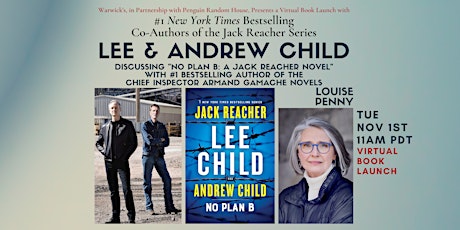 Imagem principal do evento Lee & Andrew Child discussing NO PLAN B w/Louise Penny