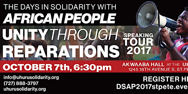 Days In Solidarity with African People: Unity Through Reparations - St Pete