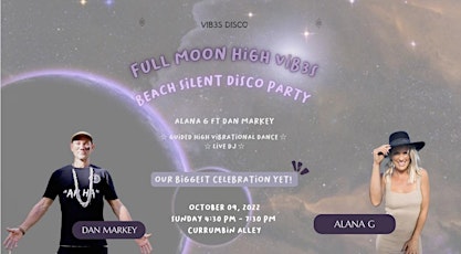 Full Moon High Vibes Beach Silent Disco Party