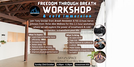 Freedom Through Breath & Cold Immersion Workshop