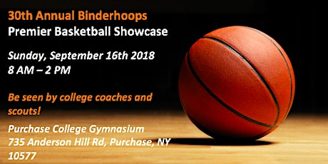 COACHES REGISTRATION -  30TH ANNUAL BINDERHOOPS PREMIER BASKETBALL SHOWCASE primary image