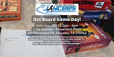 Oct Board Game Day @ Cafe Express Meyerland Plaza