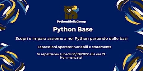 Python Base - prima serata