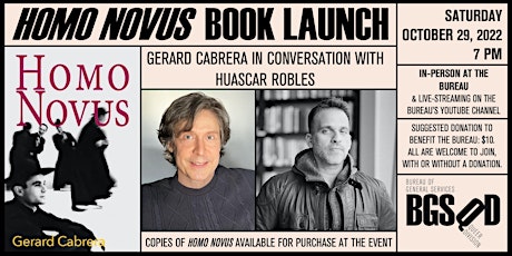 HOMO NOVUS BOOK LAUNCH (in person event & live-streaming)