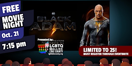 LGBTQ+ Allies Lake County presents  FREE  OCTOBER 2022  Movie Night