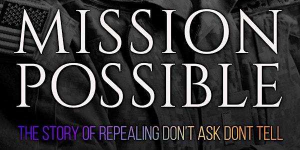 Book Talk: Mission Possible: Repealing Don't Ask, Don't Tell