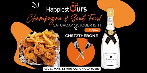 Happiest Ours Wine & Spirits Champagne Tasting & food by Chef2theBone!