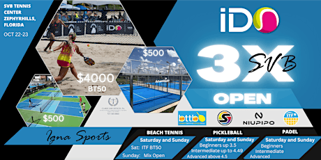 3X Beach Tennis + Padel +  Pickleball Tournament